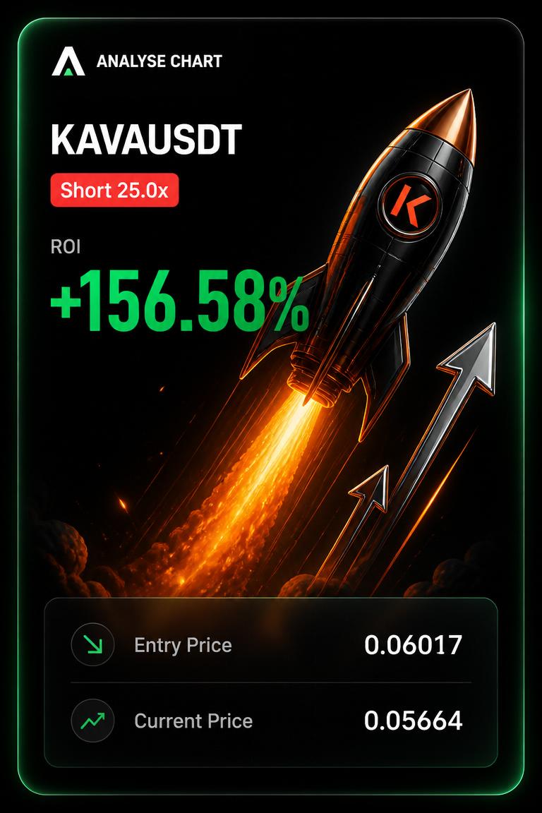 KAVAUSDT · 25x Short +156.58% shared by @fxlab